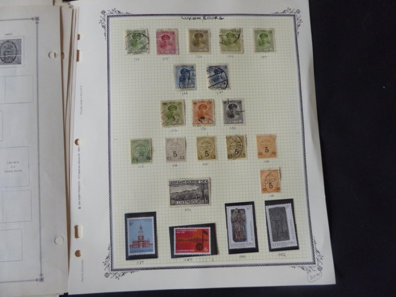 Luxemburg 1874-1966 Stamp Collection on Scott International Stamp Album pages