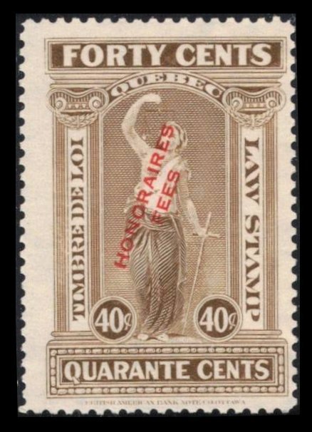 SALE QUEBEC REVENUE 20 TAX 1923 40c #QL76 MNG NH DEALER LOT LAW STAMPS CV $100.