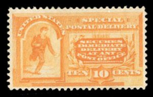 United States, Special Delivery #E3 Cat$300, 1893 10c orange, hinged