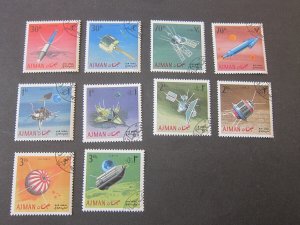 Ajman 1968 Sc 314-23 space CTO set FU