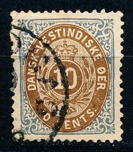 Danish West Indies #10 Single Used