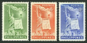 Philippines 572-574,MNH.Michel 543-545. Declaration of Human Rights,1951.Liberty