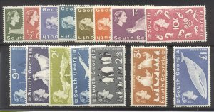 SOUTH GEORGIA #1-16 Mint NH - 1963 Pictorial Set