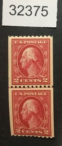 US STAMPS #442 MINT OG NH LINE PAIR  LOT #32375