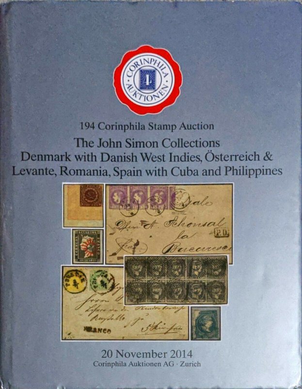 Auction Catalog John Simon DENMARK DANISH WEST INDIES Austria Spain Philippines