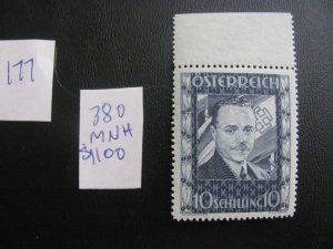 AUSTRIA 1936 MNH SC 380 DOLLFUSS SET XF $1100 (177)