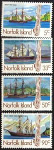 Norfolk Island 1985 Whaling Ships set of 4 MNH