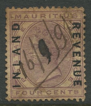 STAMP STATION PERTH Mauritius #QV Inland Revenue Issue Used 4c