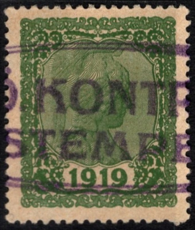 Scarce 1919 Republic Of German Austria Revenue Or Control Stamp Portrait Of A Wo