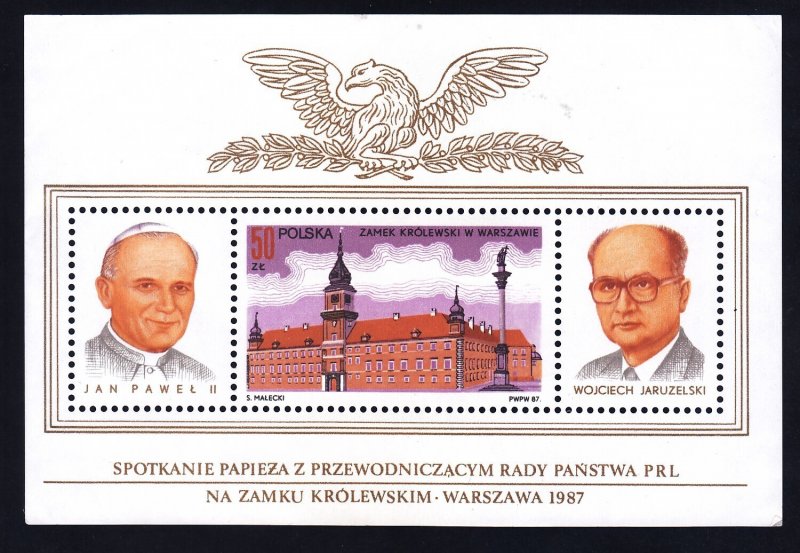 Poland 2804 Fi Block 88 MNH 50z Royal Castle - Warsaw Souvenir Sheet Very Fine