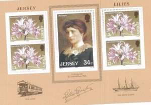 1986 LILLY LANGTRY Souvenir Sheet #392a MNH - Jersey E1