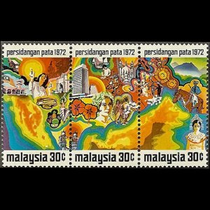 MALAYSIA 1972 - Scott# 95 Tourist Set of 3 NH