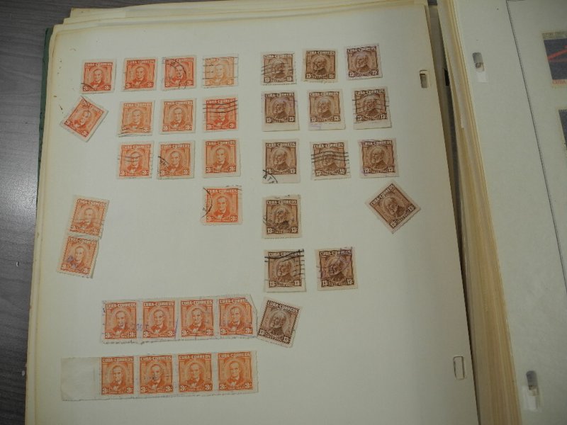 CUBA, 100s & 100s of Stamps mostly hinged on Scott pages