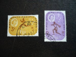 Stamps - Fiji - Scott# 199-200 - Used Part Set of 2 Stamps