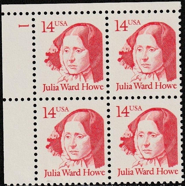 2176 MNH UL PB(4) Julia Ward Howe - Great Americans Series; no per item S&H fee