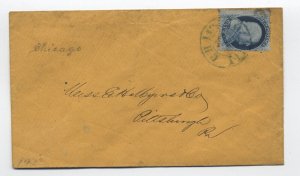 c1860 Chicago IL #24 cover to Pittsburgh PA [y8793]