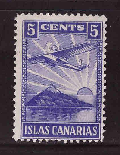 SPAIN Civil War Canary Island stamp Galvez 184 no gum, similar centering