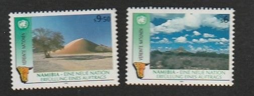 1991 United Nations Sc# 114-15 Vienna   MNH Namibia Independence