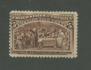 United States Postage Stamp #234 Mint Hinged F Original Gum