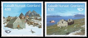 Greenland Scott 259-260 (1993) Mint NH VF, CV $5.50 C