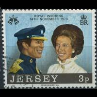JERSEY 1973 - Scott# 89 Royal Wedding 3p Used