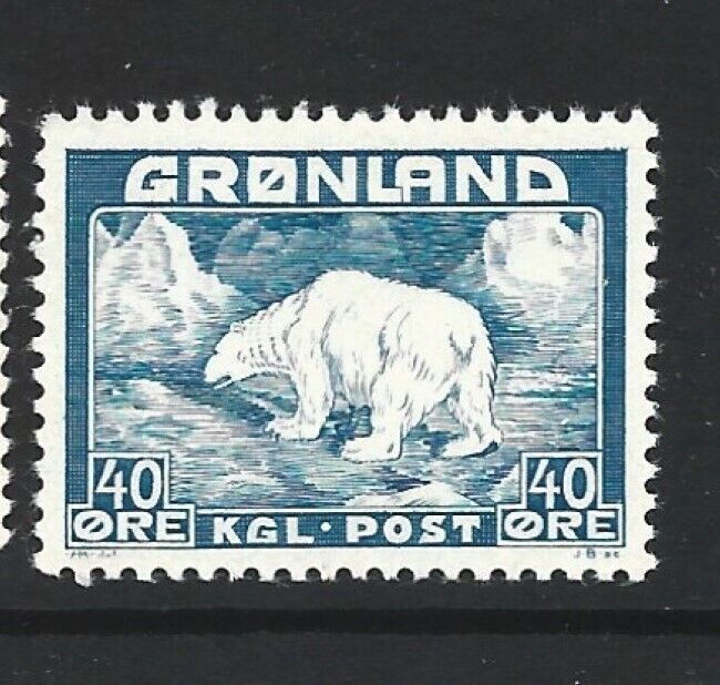 Greenland Scott 8 40-ore Polar Bear unused hinged 2021 cv $18