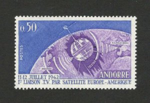 FRANCE - FRENCH ANDORRA - MLH - STAMP - Satellite TV - 1962.