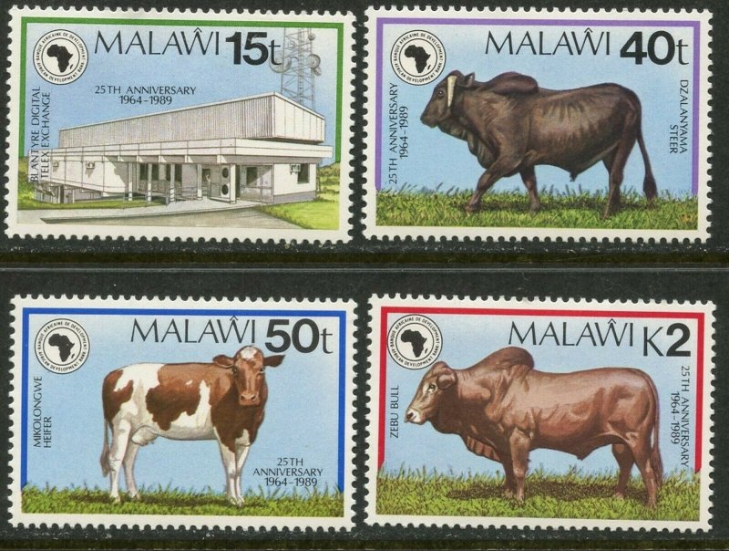 MALAWI Sc#550-553 1989 African Development Bank Complete Set OG Mint Hinged