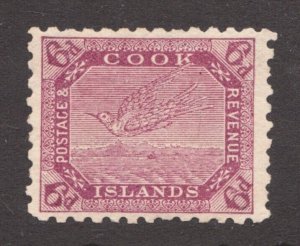 1900 Cook Islands Sc# 22 - Six Pence, Wrybill Bird (Torea) - MH Cv$24