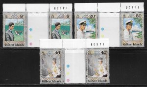 Gilbert Islands 293-295 Elizabeth Silver Jubilee G/P MNH 2022 Scott c.v. $1.50