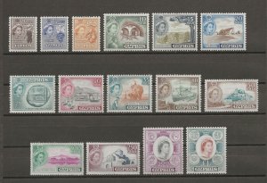 CYPRUS 1955/60 SG 173/187 MNH