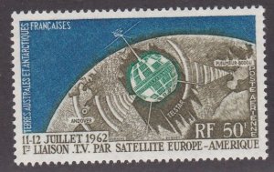 French Southern Antarctic Terr. # C5, Telstar Satellite, NH, 1/2 Cat.