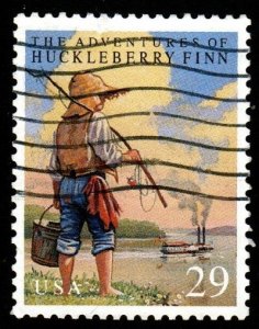 SC# 2787 - (29c) - Classic Books - Huckleberry Finn - used single
