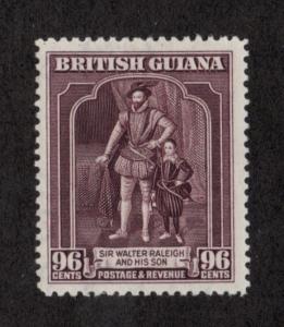 BRITISH GUIANA Sc# 238 MH FVF Sir Walter Raleigh