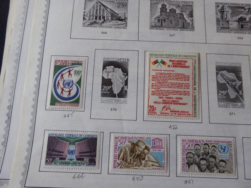 Cameroun 1916-1982 Stamp Collection on Album Pages