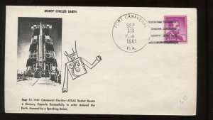 Launch of Talking Robot Circles Earth Astronaut Sarzin SEP 13 1961 Space Cover