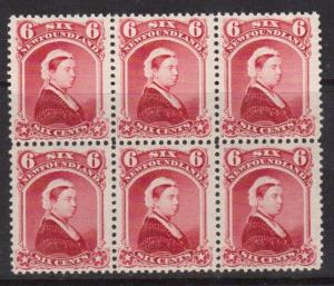 Newfoundland #36 VF/NH Block Of Six