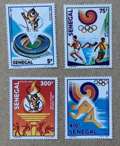 Senegal 1988 Olympics, MNH.  Scott 786-789, CV $7.20