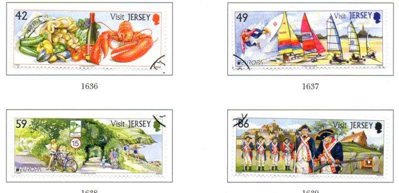 Jersey Sc 1565-8 2012 Europa Tourism stamp set used