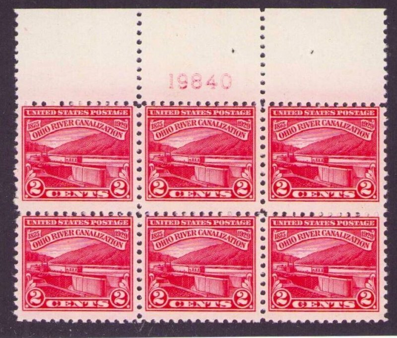 US Sc 681 2¢ Ohio River 1929  MNH