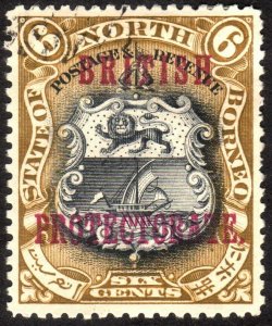 1901, North Borneo 6c, Used, XF, Sc 110