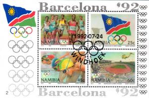 Namibia - 1992 Olympic Games MS Used SG MS601