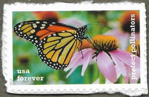 US #5228 (49c) Protect Pollinators: Monarch Butterfly & Cone Flower MNH (2017)