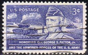 United States 1026 - Used - 3c Gen. George S. Patton, Jr. (1953) +