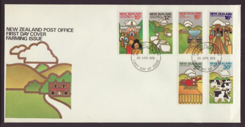 New Zealand 660-665 Farming U/A FDC