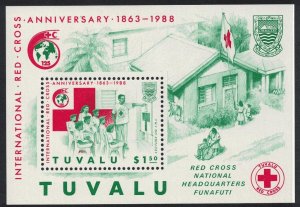 Tuvalu 125th Anniversary of Intl Red Cross MS 1988 MNH SG#MS522