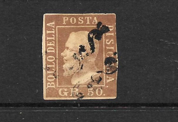 SICILY  1859   50g   BROWN LAKE  FU  SG 7   