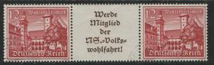 Germany Scott # B165 (2), label A11.4, used, se-tenant, Mi # W143