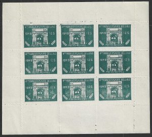 Afganistan, 1949, Scott #RA5 Sheet of 9, Mint, Never Hinged