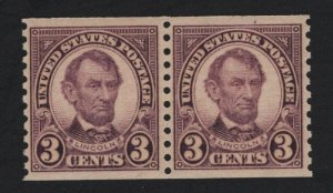 United States MINT Scott Number 600 COIL PAIR MNH VF  - BARNEYS